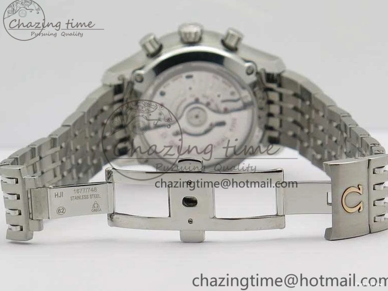 0409 HighQuality De Ville Chronograph SS OMF 1:1 Best Edition White Dial On SS Bracelet A 8151